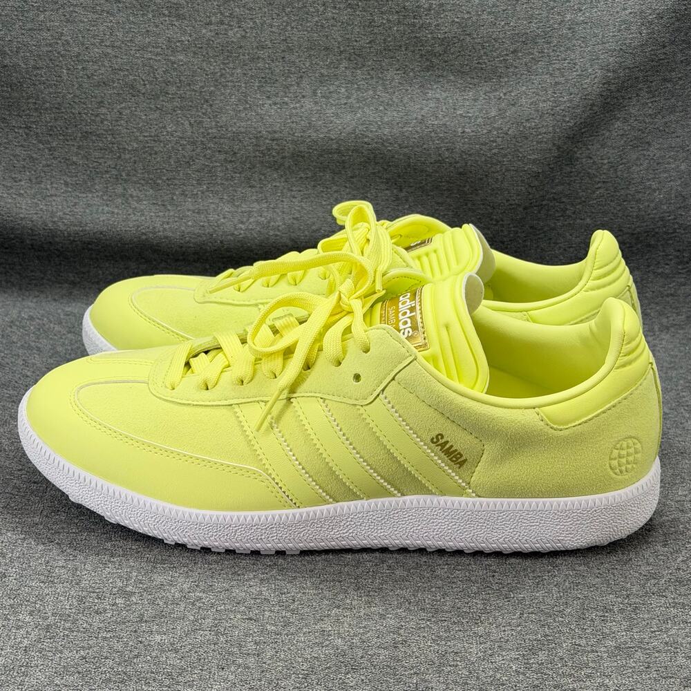 NEW Adidas Samba Golf Shoe Mens 11 Pulse Yellow Spikeless Gum Sole HP7877 NO BOX - Picture 5 of 11